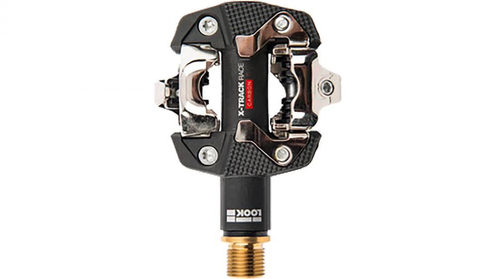 Look X-Track Race Carbon Titan black MTB Pedal, Carbonkörper, Titanachse, 1 Paar, einstellbare Auslösehärte, großer Kontaktbereich, SPD-kompatibel