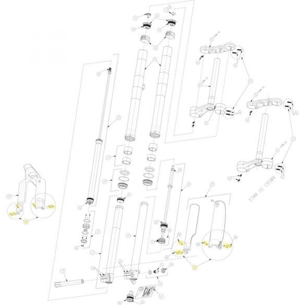 Manitou Hardware-Kit für Dorado Pro/Expert/Comp 37 mm - Service- und Tuning-Kit aktuelle Generation