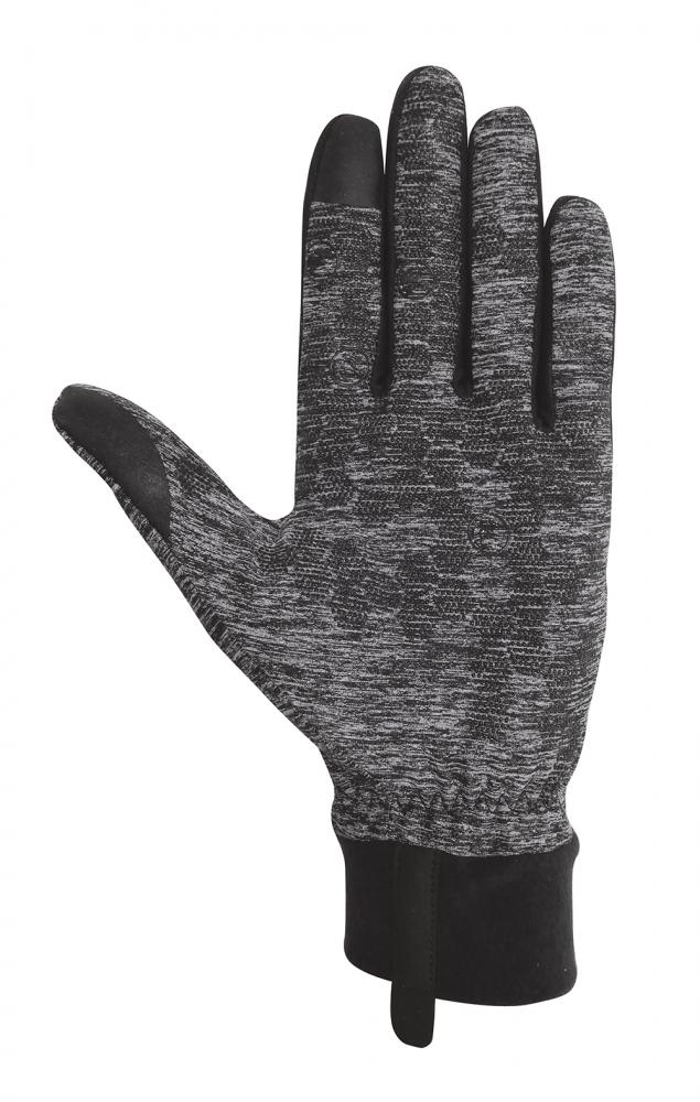 CHIBA Allround Light - Radhandschuhe, Polartec-Fleece, Touchfinger, hellgrau, Gr. M