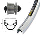 Bike-Parts Laufrad|Vorderrad 28x1.75 DH-3D72 Centerlock silber Schnellspanner 36-Loch Exal ZX 19 silber Nirosta-Speichen