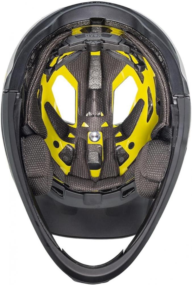 uvex revolt MIPS - leichter MTB-Helm mit MIPS-Schutz, 16 Lüftungskanäle, abnehmbarer Kinnbügel, anatomic IAS Anpassung - oak brown-red matt - 52-57 cm