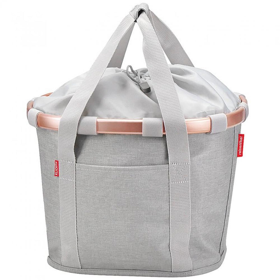 KLICKfix Bikebasket Reisenthel twist sky rose - Fahrradkorb 28x26x35 cm mit Adapter - Fahrradtasche