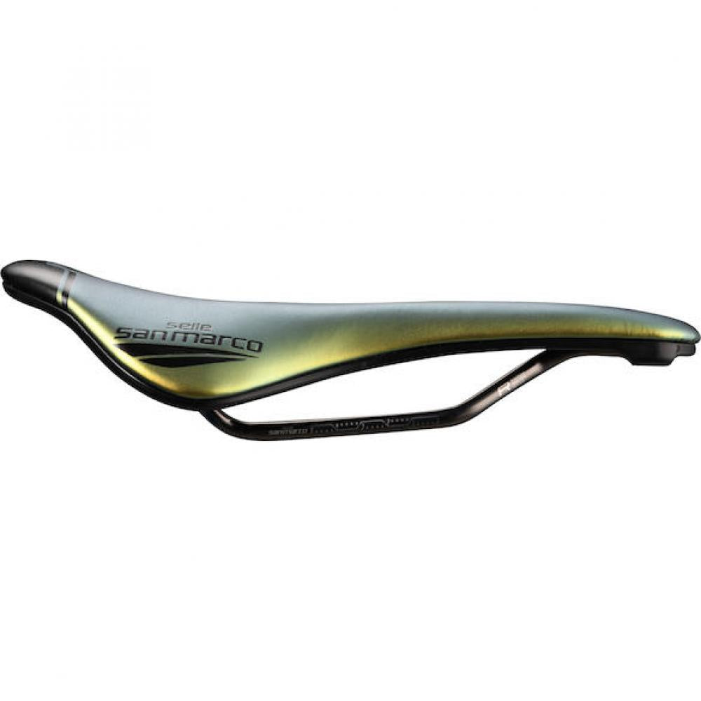 Selle San Marco Sattel Shortfit 2.0 Racing 155 x 255 mm Iridescent Gold - sportlicher Rennradsattel