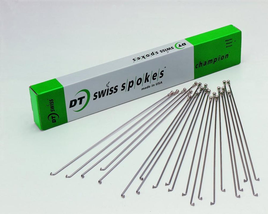 DT Swiss Speiche Champion 1,8 VE100 silber 300 mm - robuste Laufrad-Speiche für Rennrad & MTB