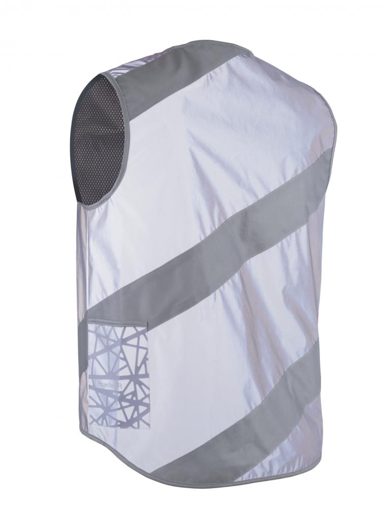 Wowow Sicherheitsweste Roadie Jacket Full Reflective, Größe L, grau  Hochreflektierende Jacke für optimale Sichtbarkeit bei Dunkelheit, wasserabweisend