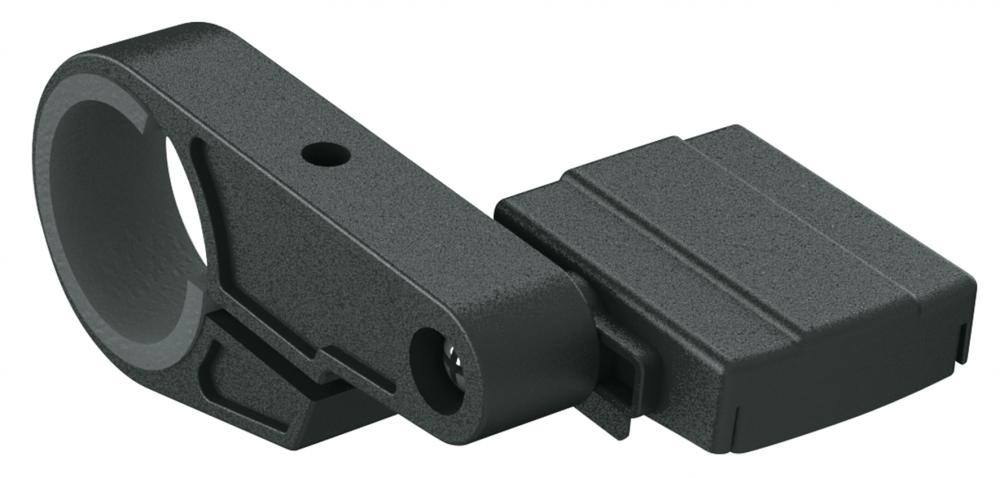 MonkeyLink Lenkerhalterung schwarz für Frontlicht, passend für 25,4-31,8mm Lenker, Klick-Montage, robust und leicht.