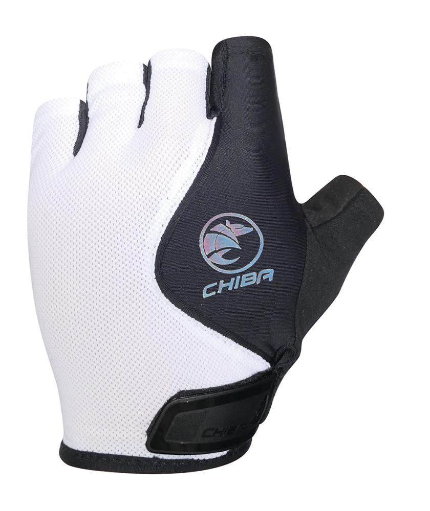 CHIBA Lady Air Plus - Damen Radhandschuhe, kurz, schwarz/weiß, L