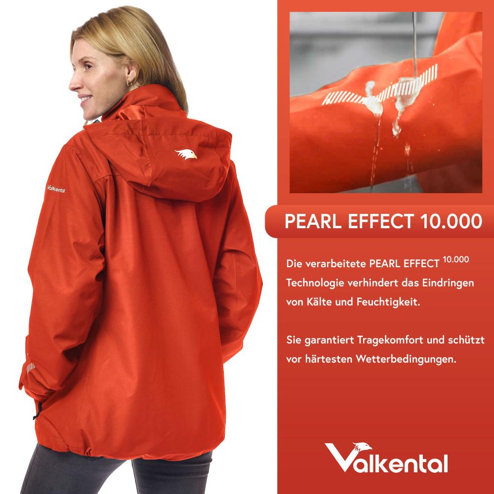 Valkental Damenjacke 3in1 Smart Jacket wasserdichte Jacke mit Fleece Zipp-In XXL rot