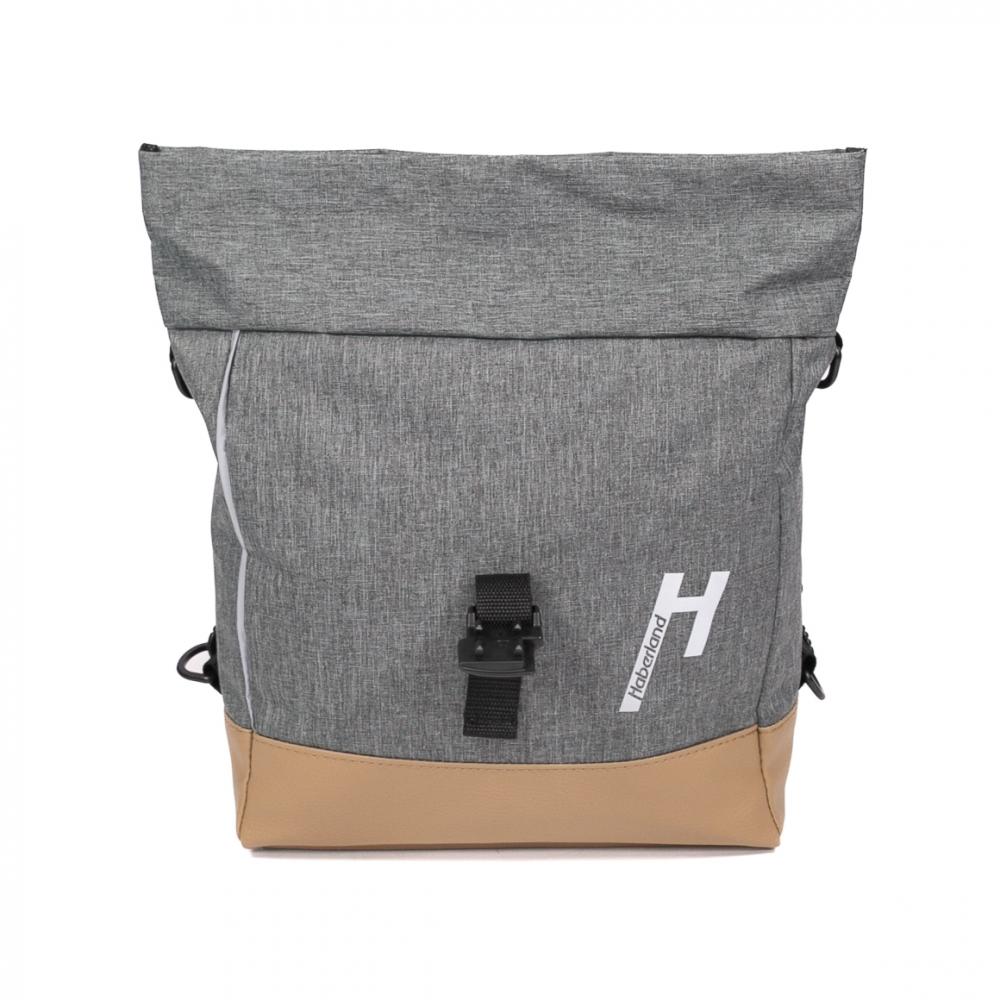 Haberland Vario-Bike-Rucksack Keep Rollin' grau - flexibler Bike-Rucksack mit Variohaken