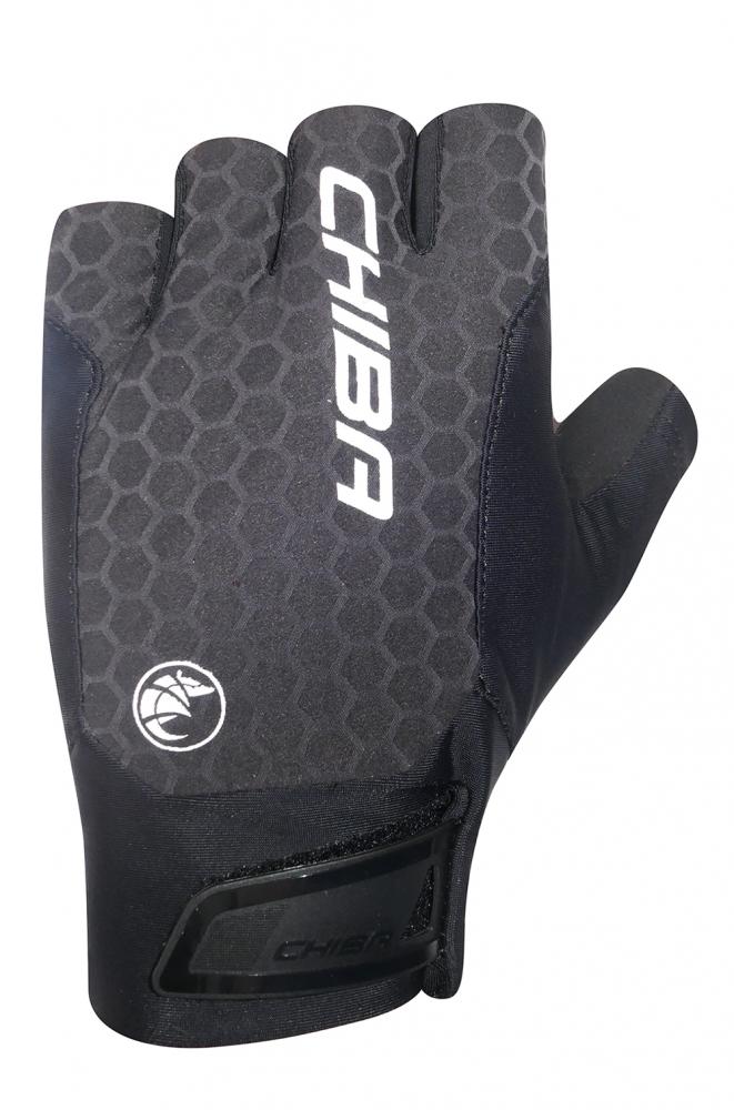 CHIBA Pure Race II - Radhandschuhe kurz, schwarz, S, atmungsaktiv, 63 g