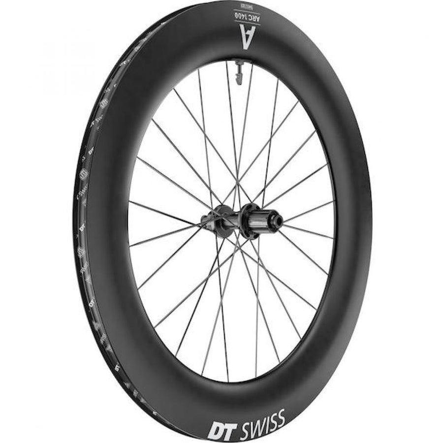 DT Swiss Laufrad ARC 1400 Dicut 85 622 x 22 mm Schwarz - aerodynamisches Carbon-Laufrad für Rennräder - Laufräder Road Disc