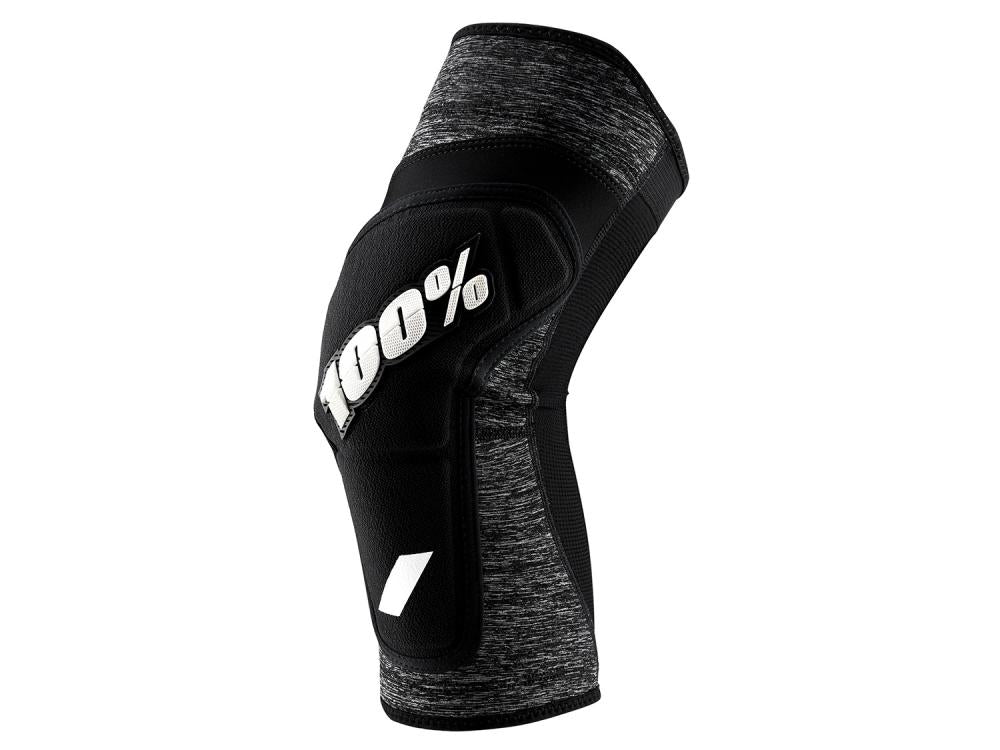 100% Ridecamp knee pads XL Grey Heather / Black - leichter MTB-Knieschoner mit hoher Atmungsaktivität