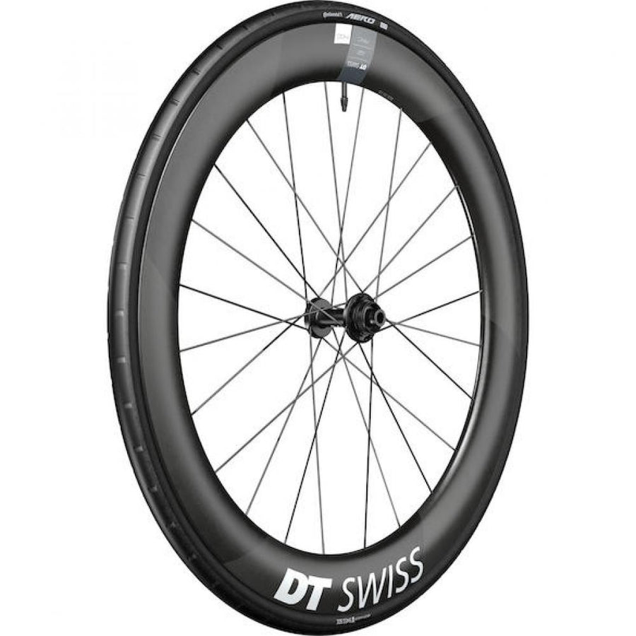 DT Swiss Laufrad ARC 1400 Dicut Disc 622 x 62 mm Schwarz - aerodynamisches Carbon-Vorderrad