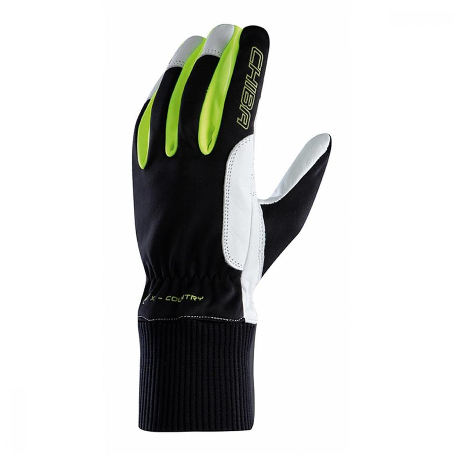 CHIBA Nordic Plus - winddichte, atmungsaktive Radhandschuhe sz/neongel, Gr. 7