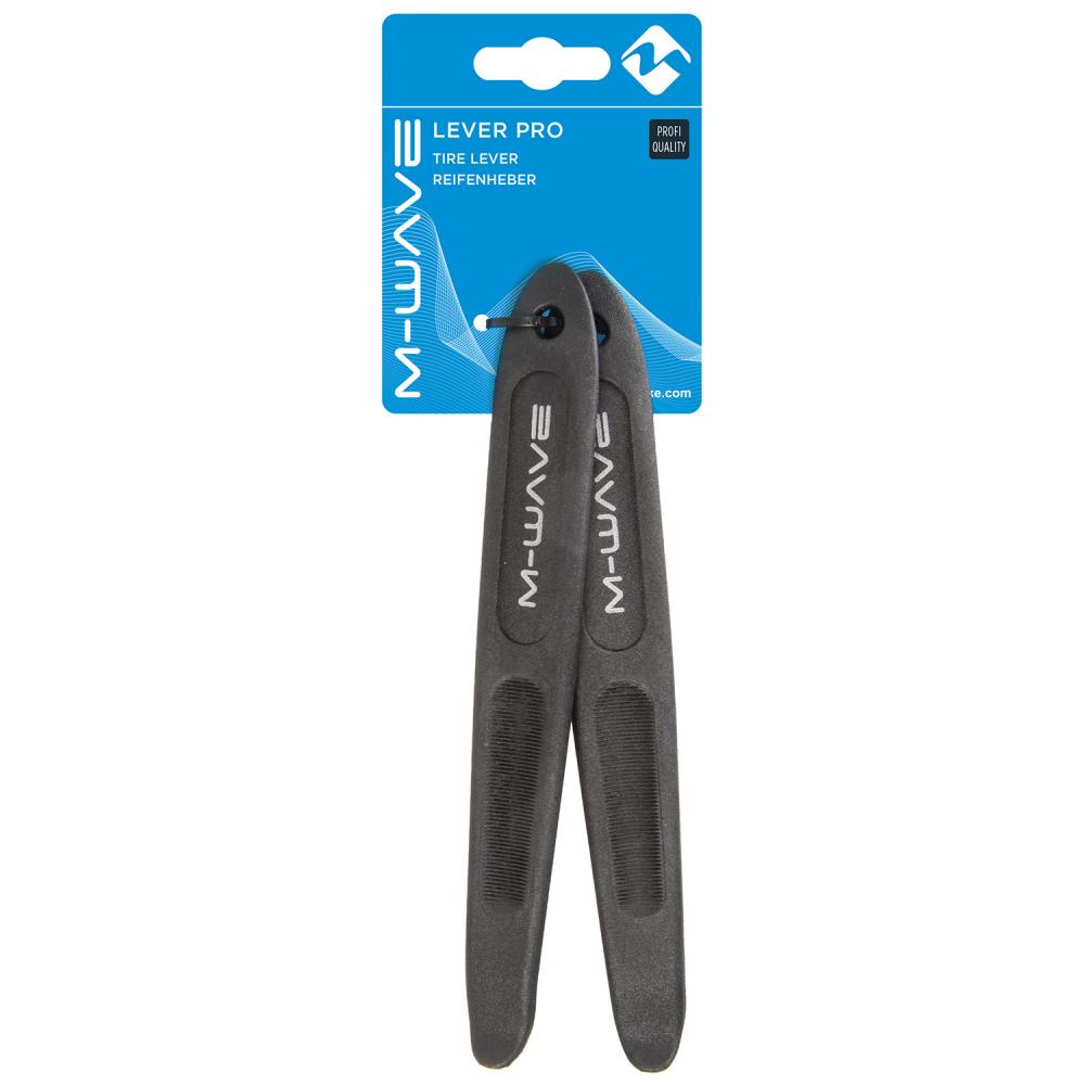 M-WAVE Lever Pro Reifenheber - Extra langes 2er-Set für Fahrrad- und E-Bike-Montagewerkzeug