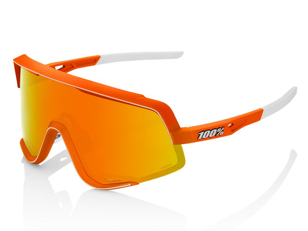 100% Glendale - HiPER Mirror Lens unis Soft Tact Neon Orange - High-Performance Sportbrille