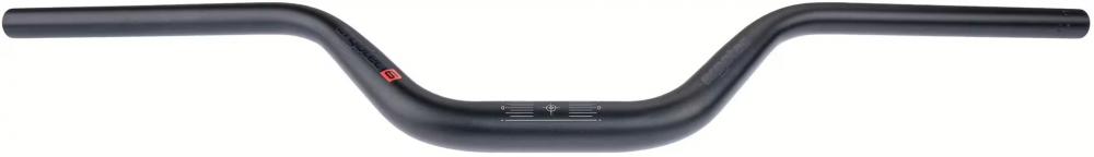 Humpert Ergotec Riser Bar 100 MTB-Lenker 31,8 mm Aluminium Safety Level 6, schwarz, auf weißem Hintergrund.