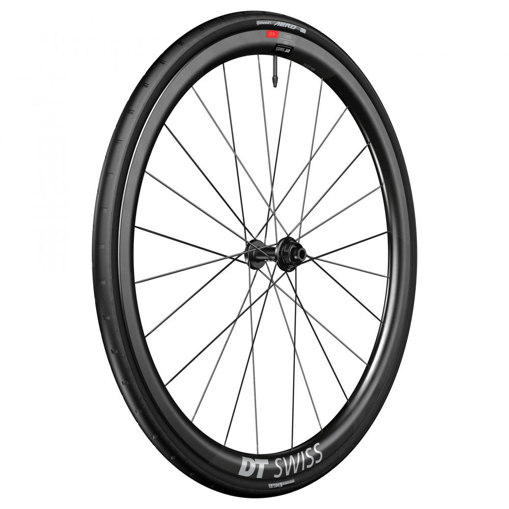 DT Swiss ERC 1100 Dicut Disc Laufrad schwarz, aero-optimiertes Carbon-Endurance-Laufrad.