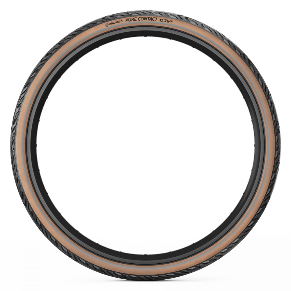Continental Pure CONTACT Faltreifen 40-622 mit brauner Seitenwand und Pannenschutz Level 8, freigestellt.