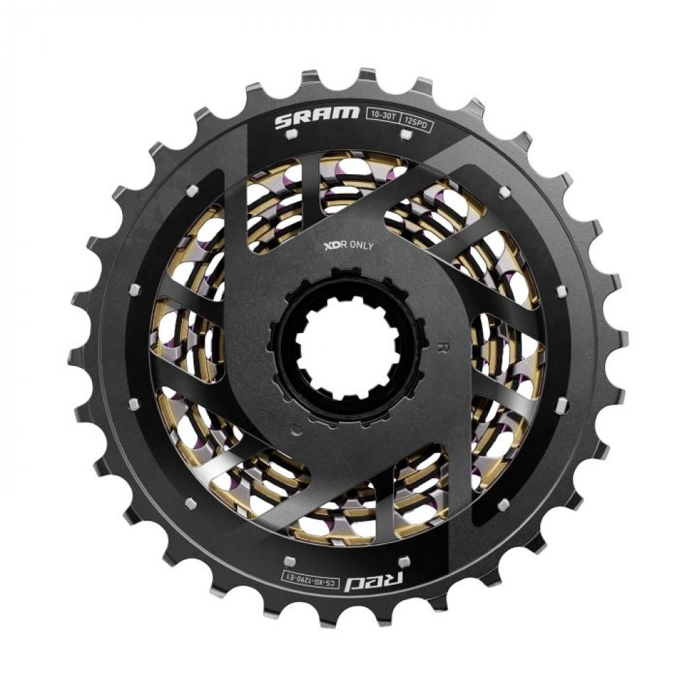 Leichte SRAM XG-1290 E1 X-Glide Rainbow 10-30T 12-fach Rennrad Kassette, schwarz, XDR ONLY