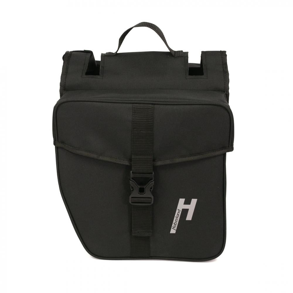 Haberland Doppeltasche E-Bike M schwarz - clevere Gepäcklösung für E-Bikes mit Akku am Träger