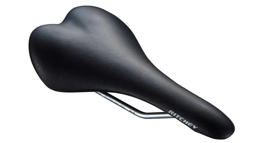Ritchey Streem Fahrradsattel schwarz, 278x132mm, mit Stahlstreben.