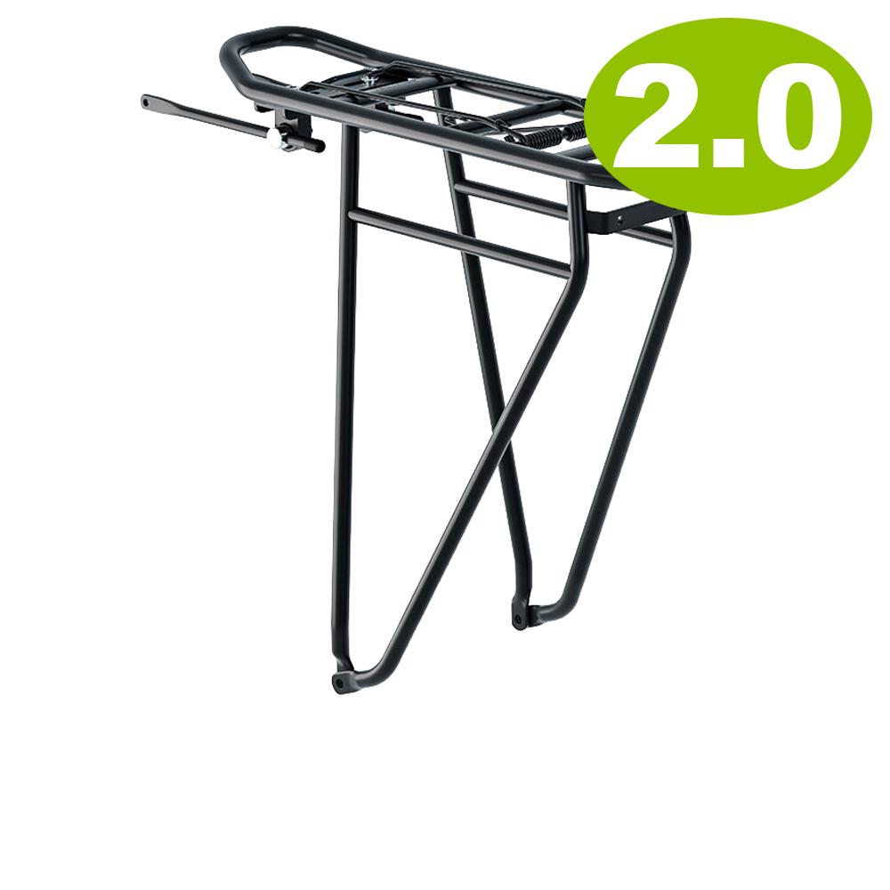 Racktime Gepäckträger Basic 2.0 Tour 29", Aluminium, schwarz, Snapit 2.0-kompatibel, mit Federklappe, max. Traglast 25 kg, zweite Gepäckebene