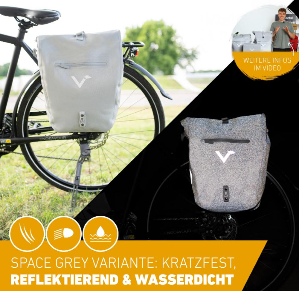 Valkental Gepäckträgertasche ValkOcean Space Grey