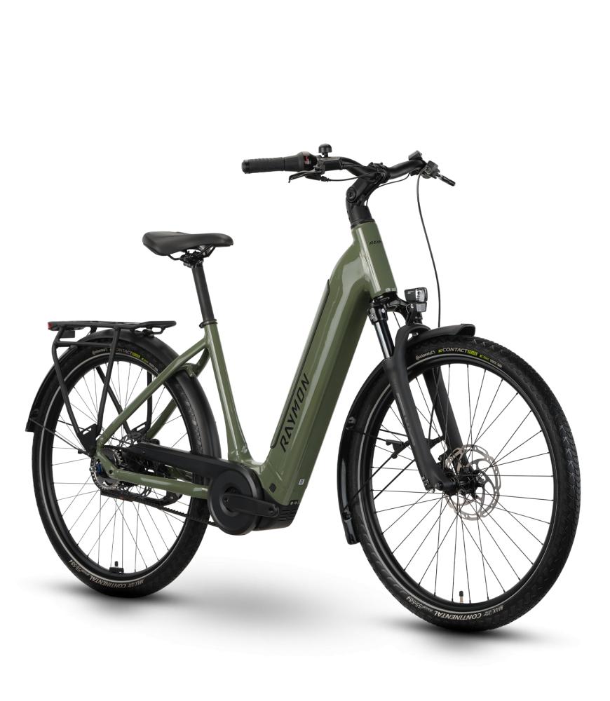 RAYMON Metmo Comp Wave 27,5 Zoll E-Bike Größe S - Bosch Performance Line - 800 Wh - Shimano Nexus 5-Gang - Freilauf - Highlandgreen