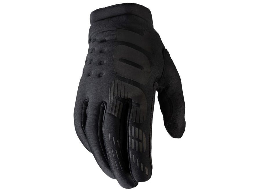 100% Brisker Women's Cold Weather Gloves L black - warmer Bike-Handschuh mit Top-Grip
