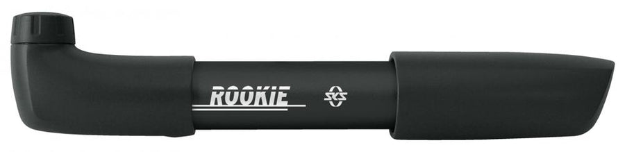 SKS Minipumpe Rookie schwarz - 225-240mm, reversibel für DV/AV/SV, kompakt und leicht. Effizientes Pumpen unterwegs. Für Rennrad, MTB und Citybike