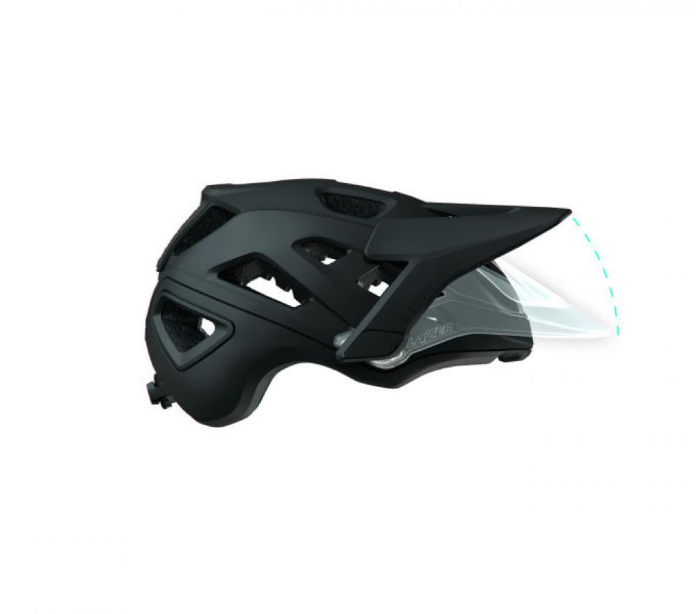 LAZER Visier Jackal KinetiCore Matte Black L Matt - passgenauer Ersatz für klare Sicht
