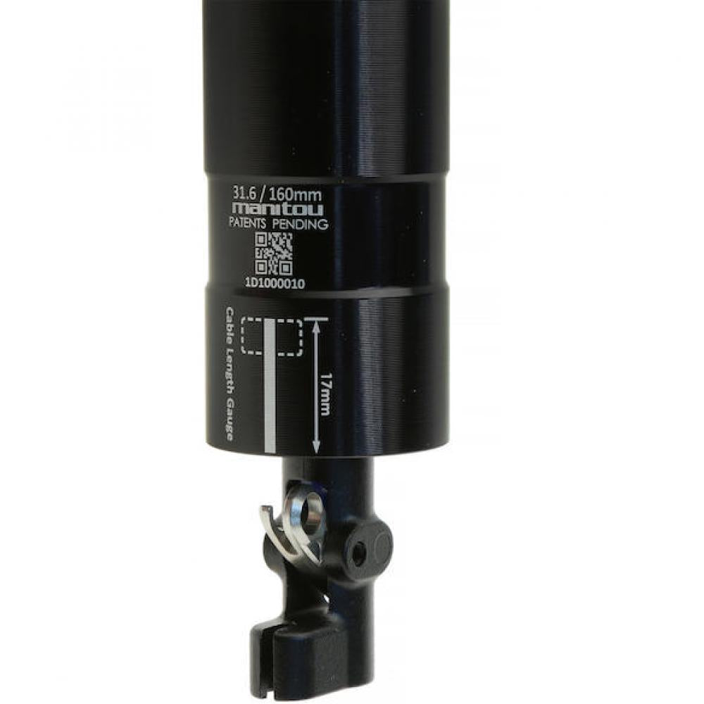 Manitou Vario-Sattelstütze Jack 30,9 mm Schwarz - zuverlässige Dropper-Stütze mit Hydraulikkartusche