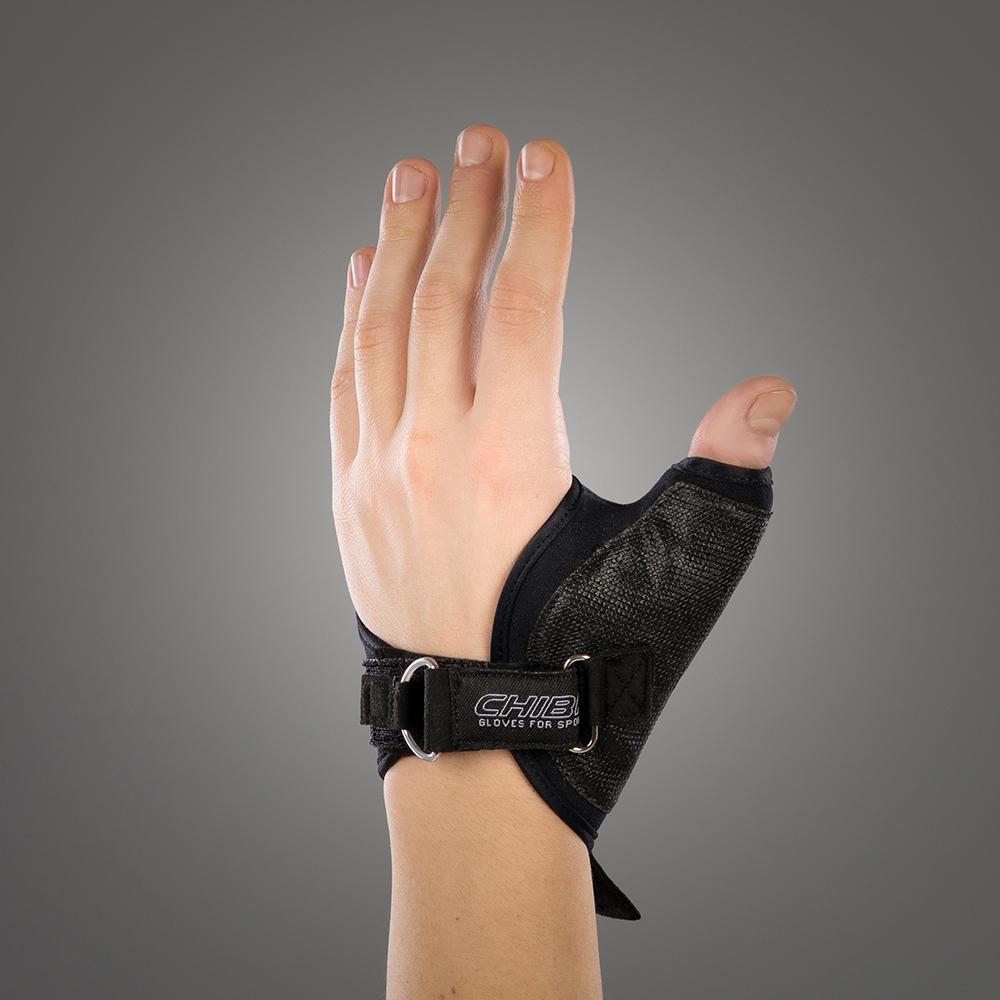 CHIBA Tetra - Rollstuhl-Handschuhe mit Gelpolsterung, Größe M, schwarz