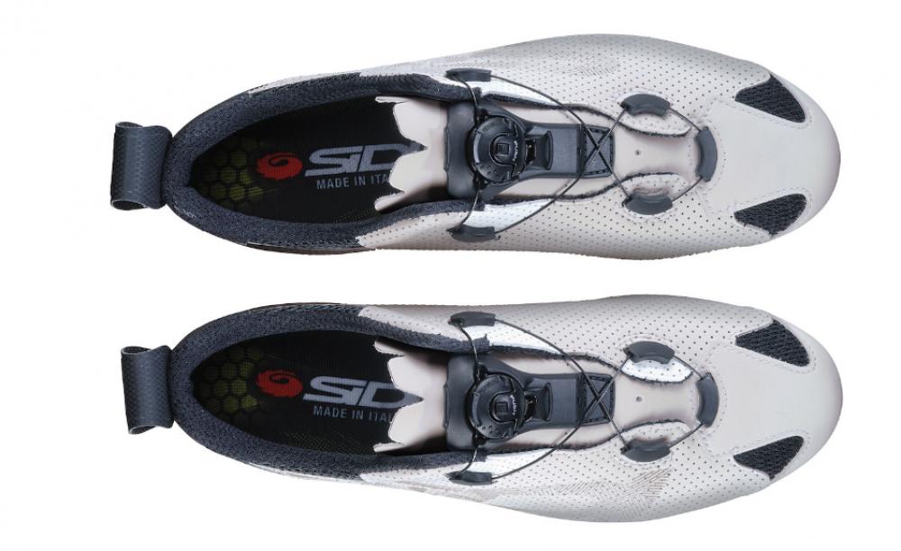 Sidi ROAD Tri-Sixty white 44 Weiß - Triathlon-Rennradschuh mit Carbonsohle