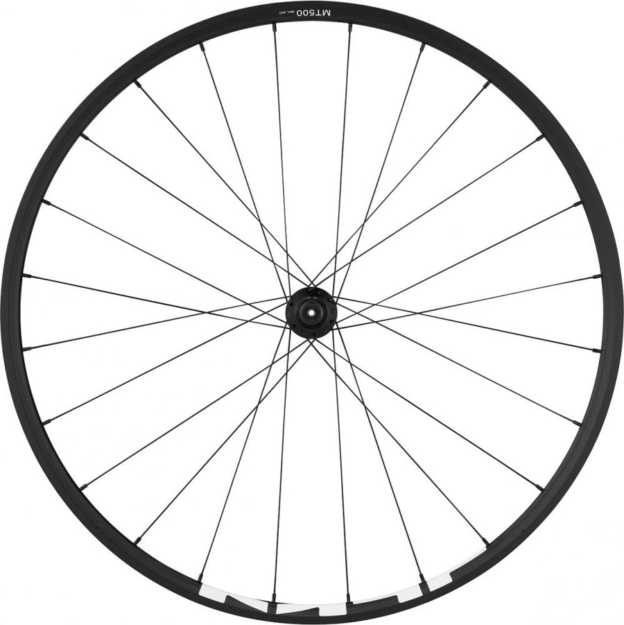 SHIMANO Vorderrad WH-MT500 Center-Lock 100 mm 100 - robustes MTB-Laufrad für Scheibenbremsen