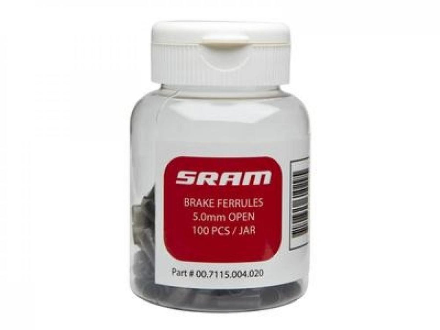 SRAM Bremskabel-Endkappen 5,0 mm, schwarz, 100 Stk - Sauberer Abschluss und sicherer Halt