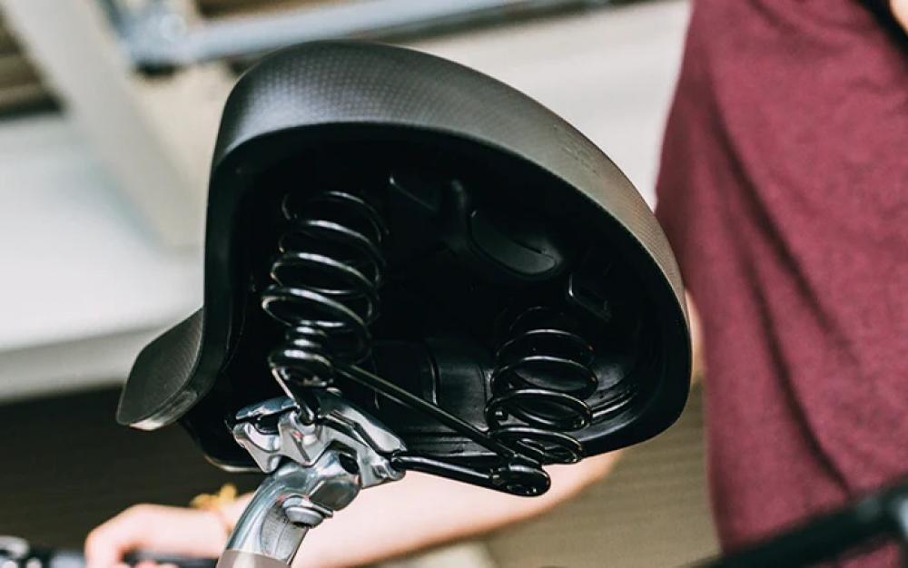 Selle Royal Fahrradsattel Holland Unitech Class schwarz mit sichtbaren Federn.