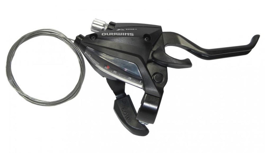 SHIMANO Schalt-/Bremshebel ST-EF500 8-fach Rechts 2 Finger - 8-fach, Schwarz