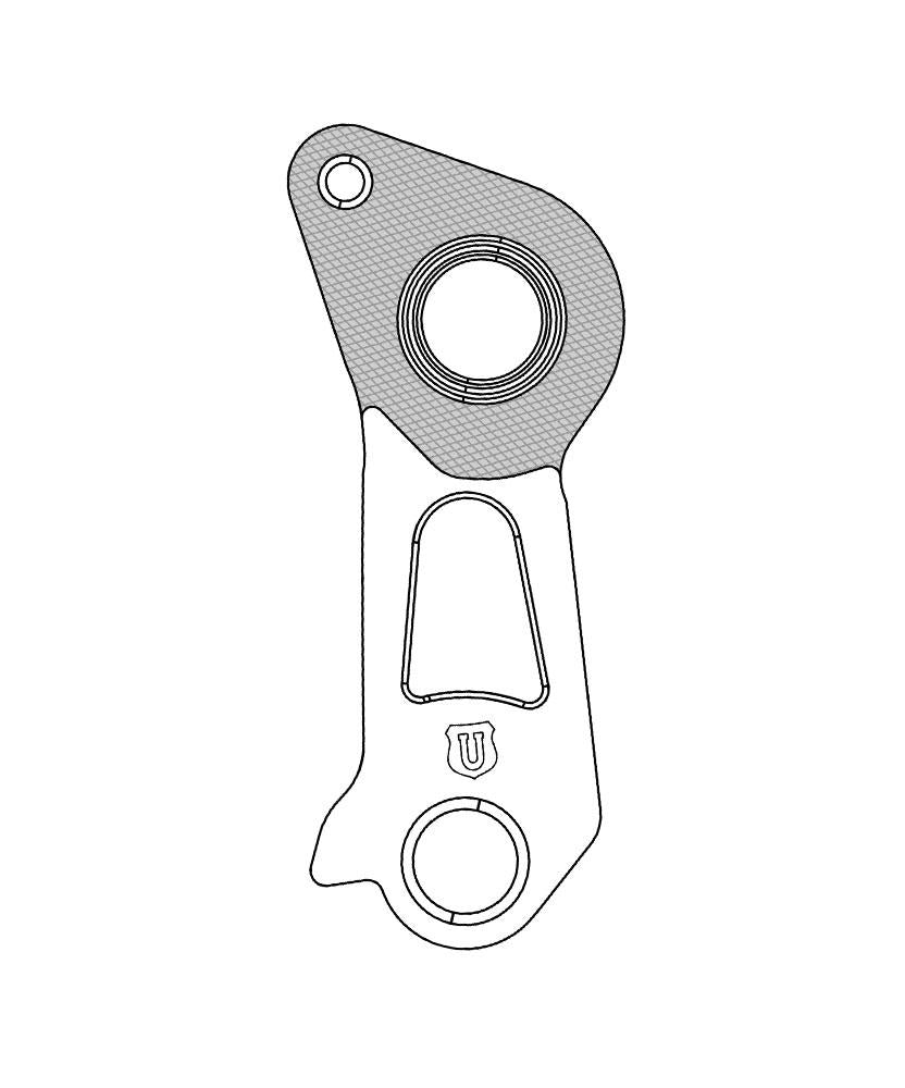 Marwi Schaltauge GH-308, Aluminium, inkl. Schrauben, passend für Stevens Modelle, einfache Montage, hohe Präzision, langlebig, schützt Rahmen, schwarz