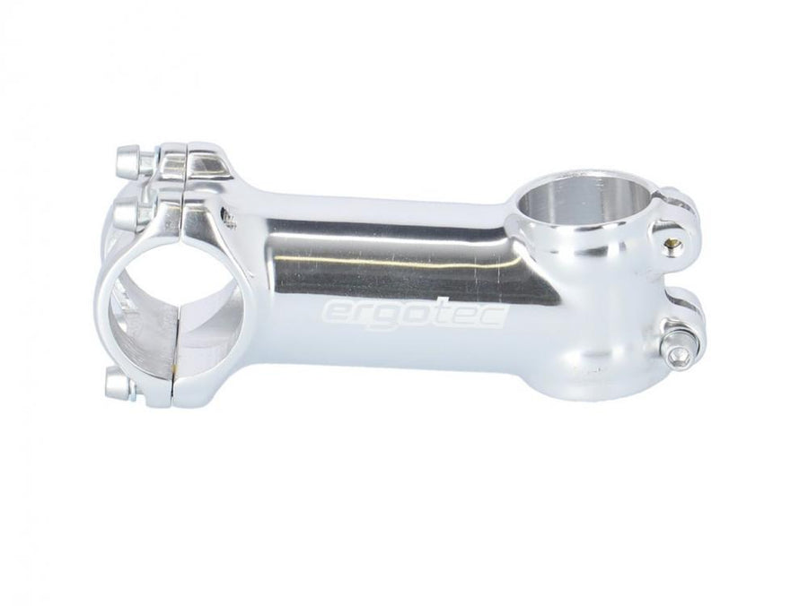 Ergotec Ahead Vorbau Shark Alu silber 1 1/8", Ø 31,8 mm, 90 mm, 7°, leicht, stabil, hochwertig verarbeitet, ideal für präzises Lenken und optimale Ergonomie