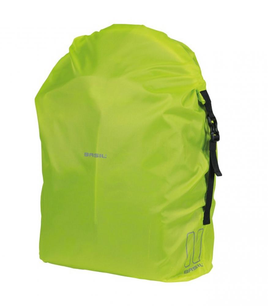 Basil Keep Dry and Clean Regencover vertikal neongelb - Regenschutz für Fahrradtaschen