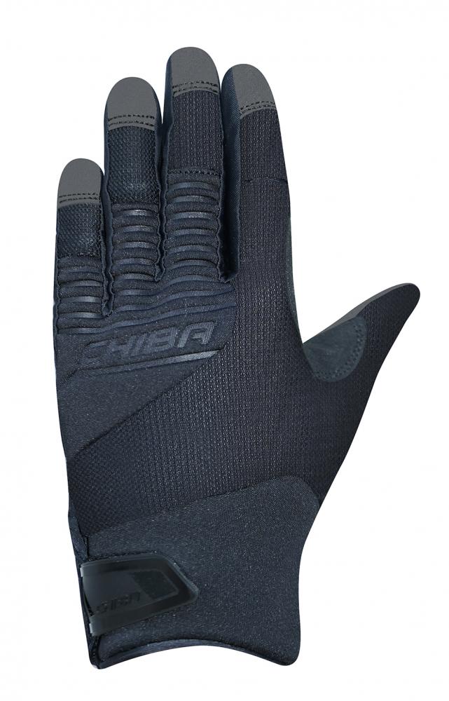 CHIBA Blade - Radhandschuhe kurz, schwarz/schwarz, S, atmungsaktiv mit Touchfinger