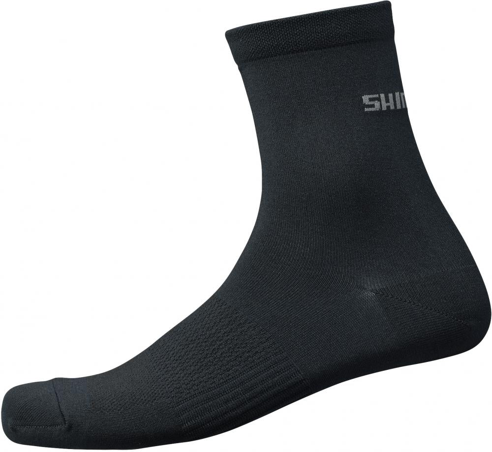 SHIMANO PERFORMANCE MID SOCKS BLACK Größe S/M BLACK - atmungsaktive Radsocken