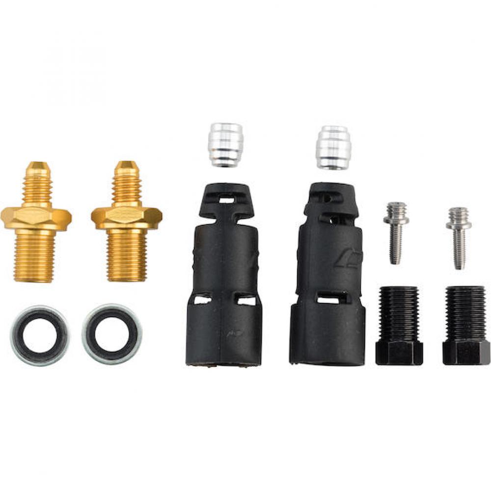 Jagwire Pro Quick-Fit Adapterset für SRAM/AVID Hydraulikbremsen - Schwarz/Gold