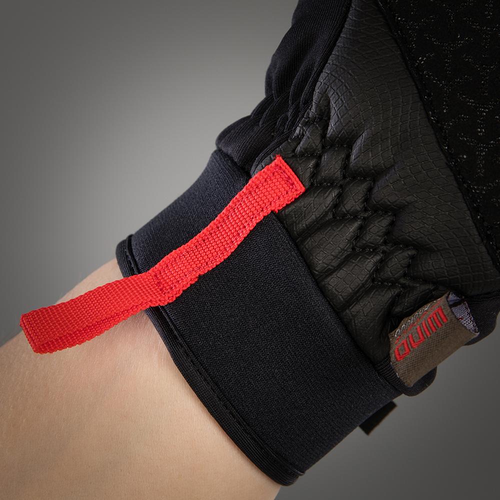 CHIBA Windstopper - Radhandschuhe schwarz, winddicht, atmungsaktiv, Touchfinger, Größe M