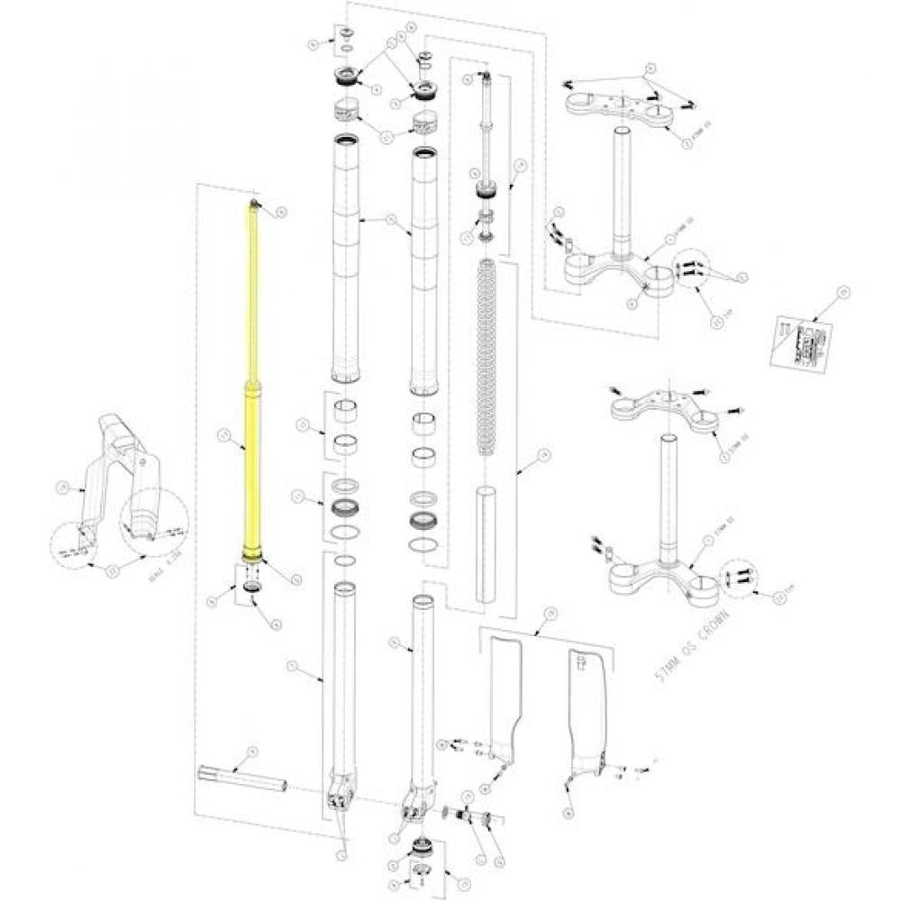 Manitou Cartridgegehäuse für Dorado 27,5/29 Zoll - präzises Service-Upgrade neueste Version