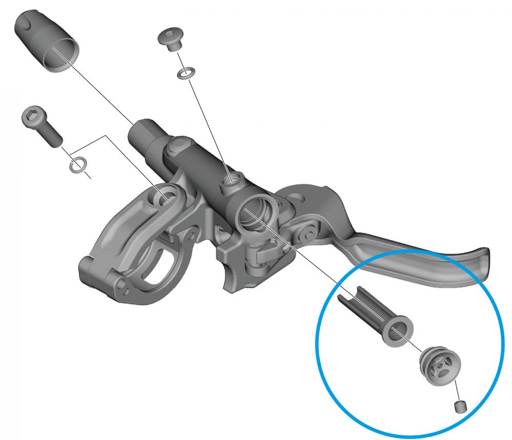 SHIMANO Membran-Einheit BL-M4100 - Ersatzteil für hydraulische Scheibenbremse