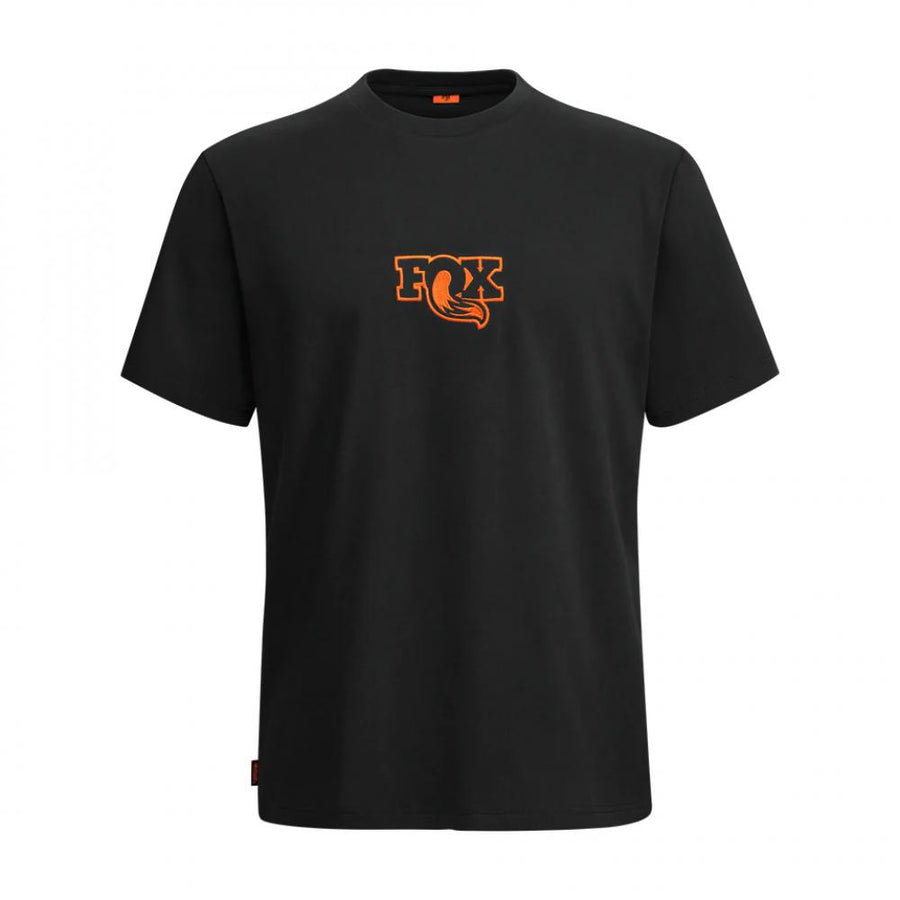 FOX Logo T-Shirt Schwarz L - 100 % gekämmte Baumwolle