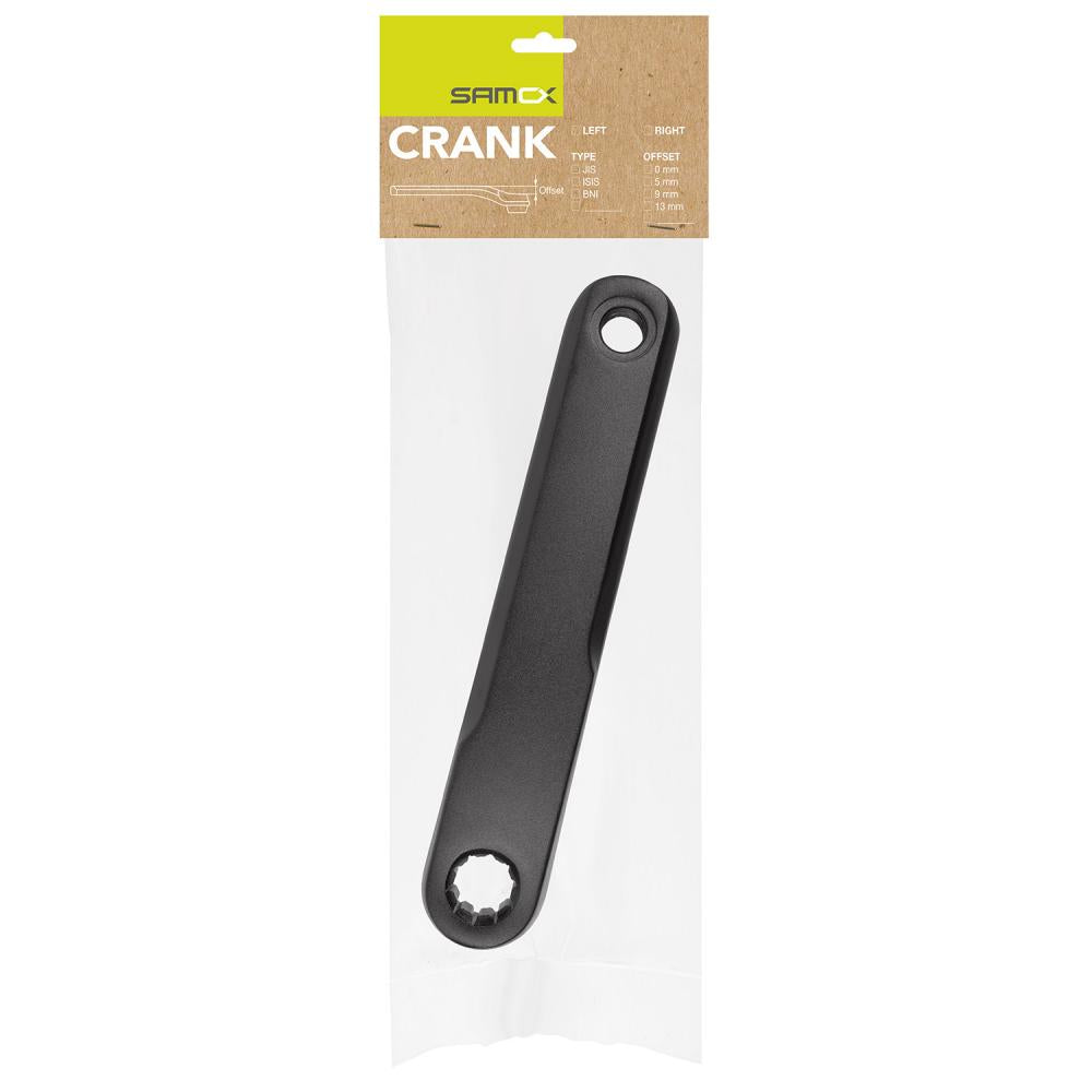 SAMOX E-Bike Kurbel links 170mm für Bosch Gen 3., 5mm Offset, BNI Mini-ISIS, Alu schwarz